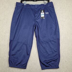 Under Armour Womens Softball‎ Pants Size XL Blue HeatGear Fitted NEW